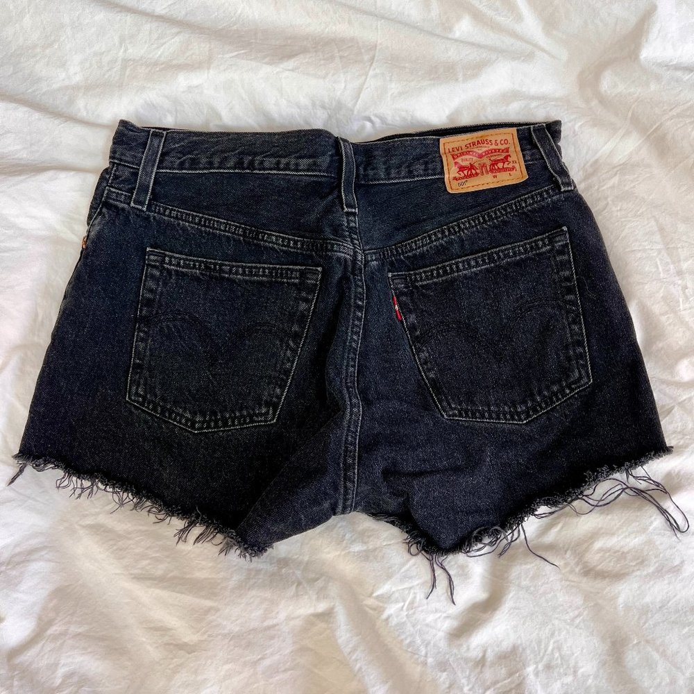 Black Jean Shorts
